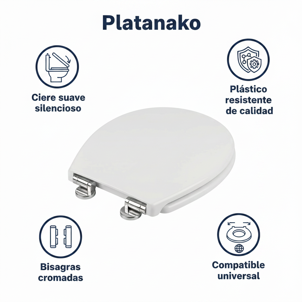 Asiento de Inodoro Cierre Suave Blanco - Home Creation