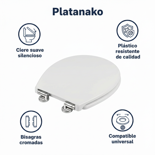 Asiento de Inodoro Cierre Suave Blanco - Home Creation