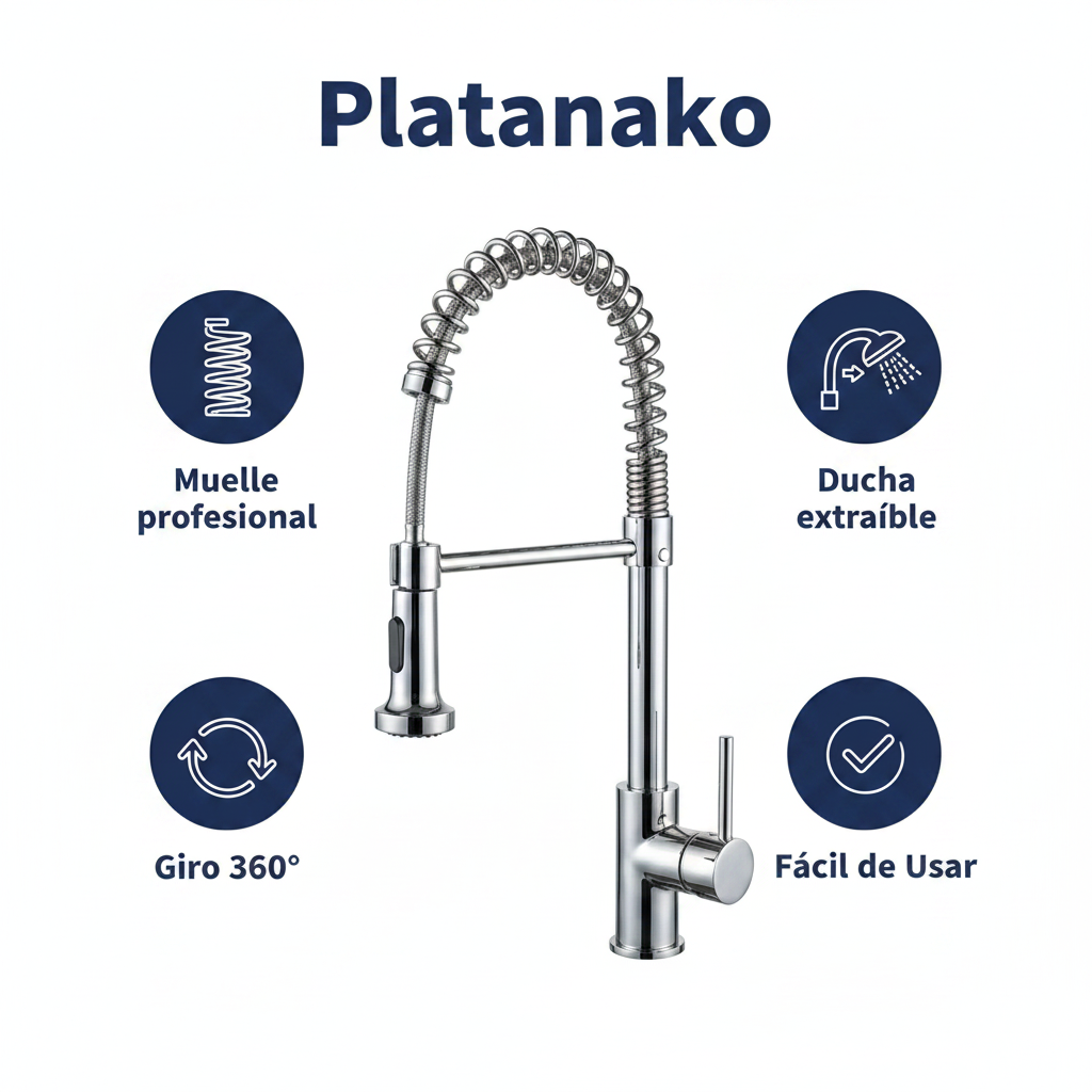 Grifo de Cocina con Muelle Profesional - Livarno Home