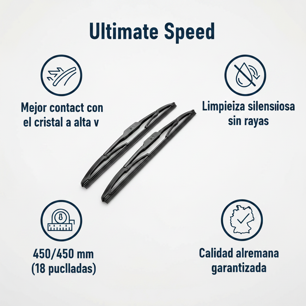 Escobillas Limpiaparabrisas con Spoiler Ultimate Speed - 450mm (Pack 2 uds)