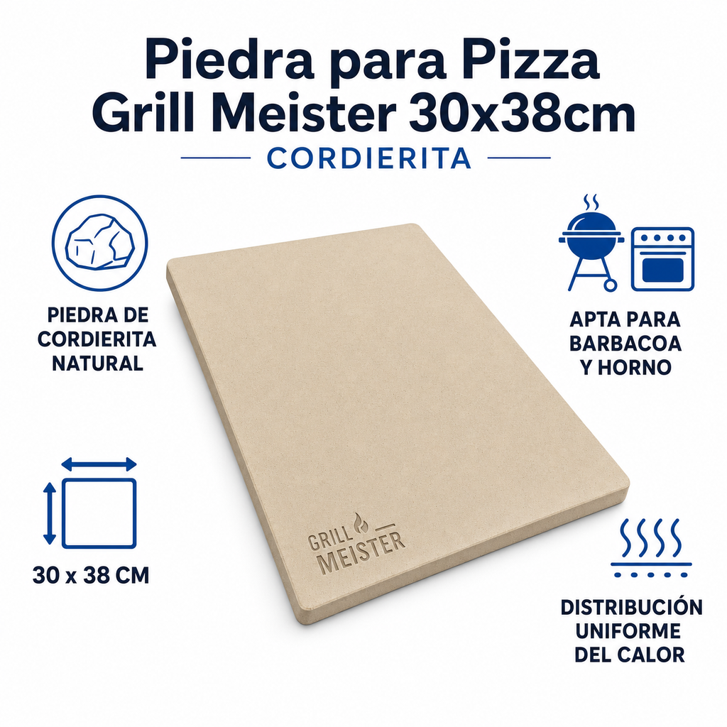 Piedra para Pizza Grill Meister 30x38cm Cordierita