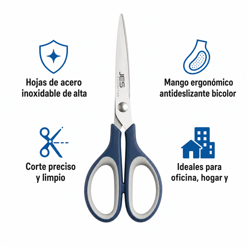 Tijeras Acero Inoxidable JES Collection Ergonómicas