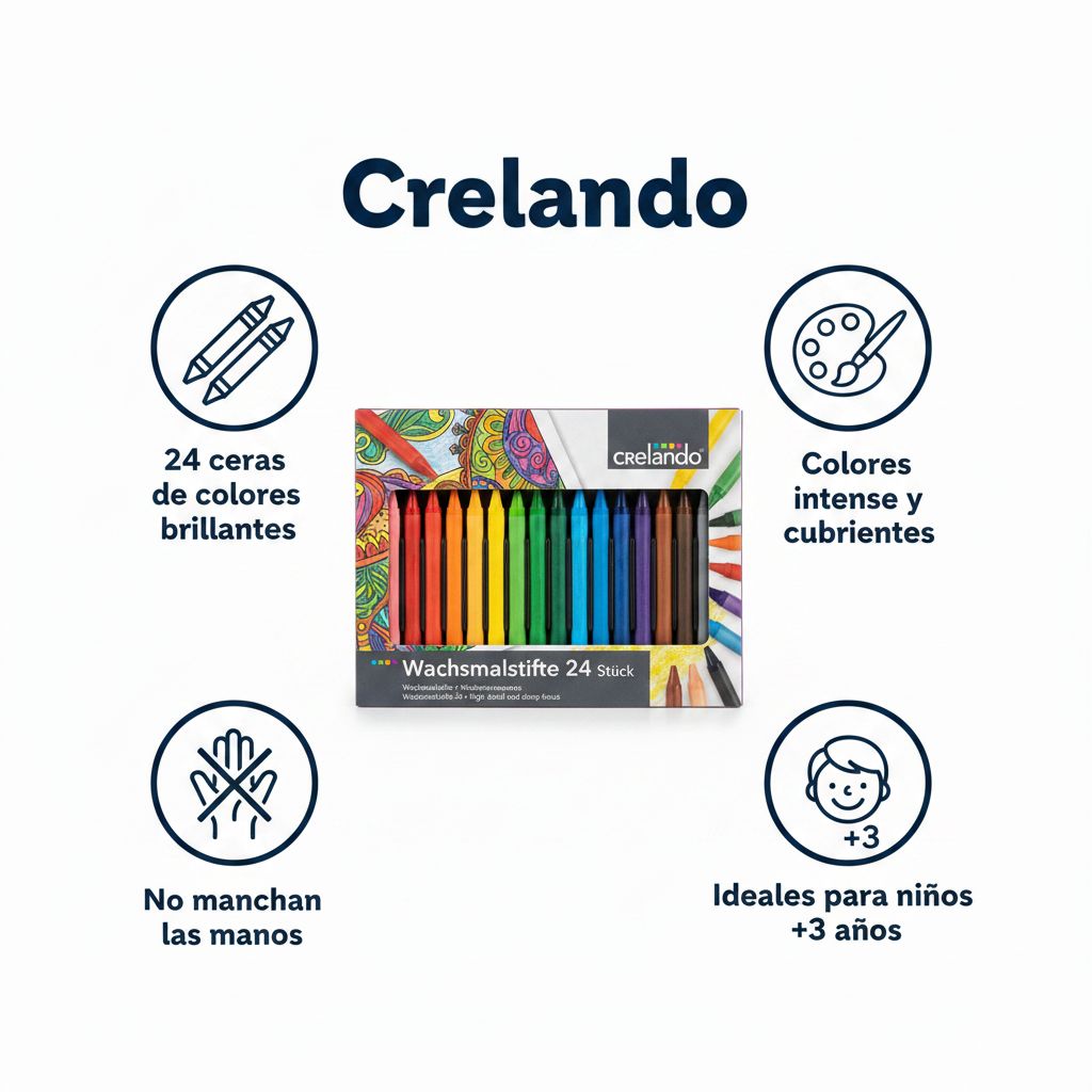 Ceras de Colores Crelando 24 uds