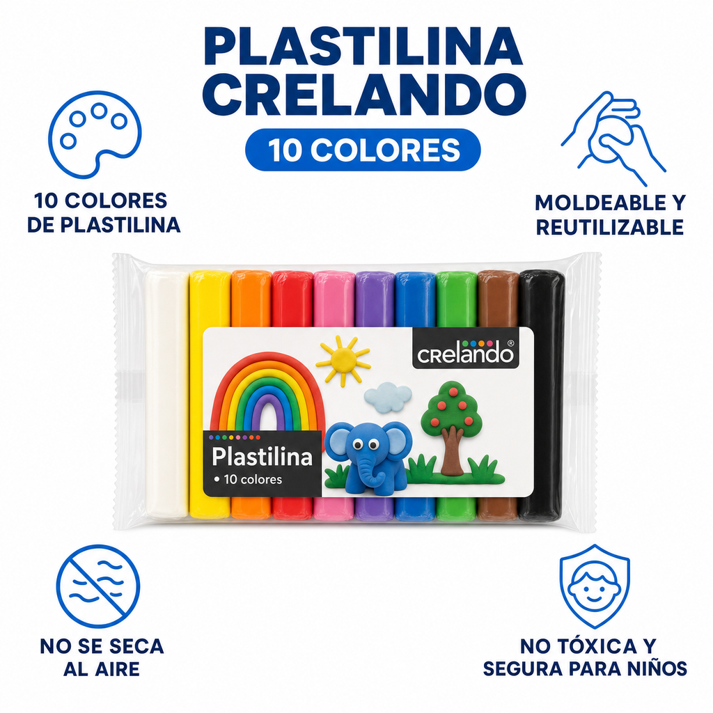 Plastilina Crelando 10 Colores