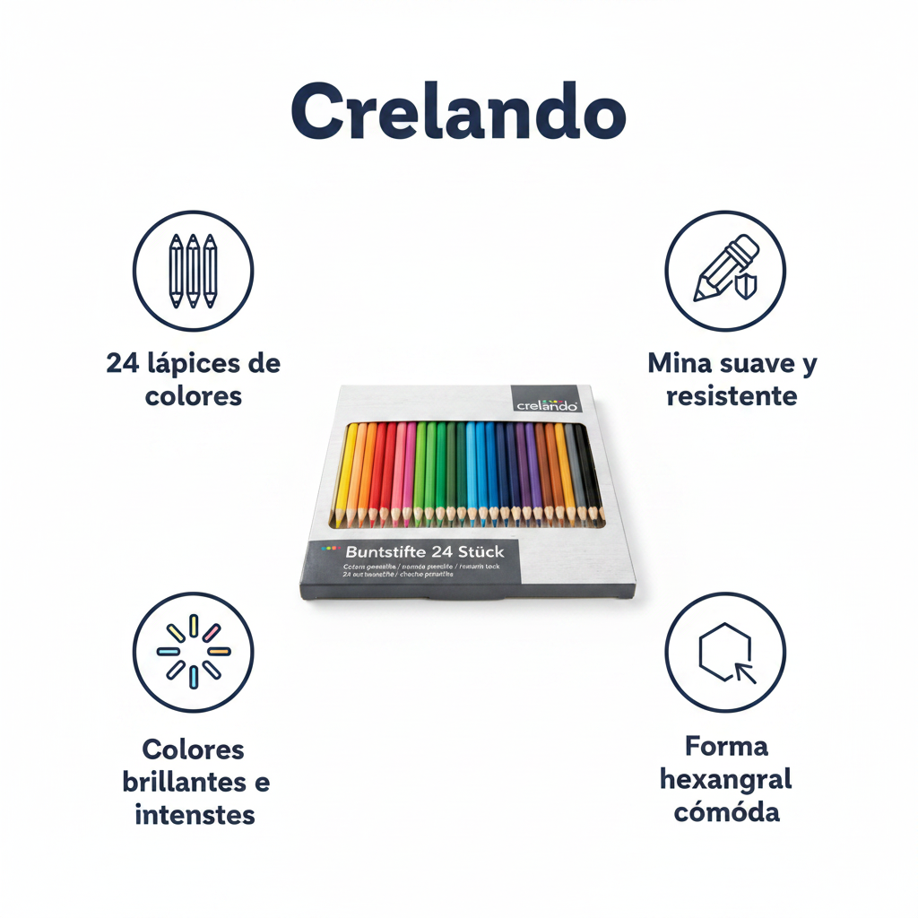 Lápices de Colores Crelando 24 uds