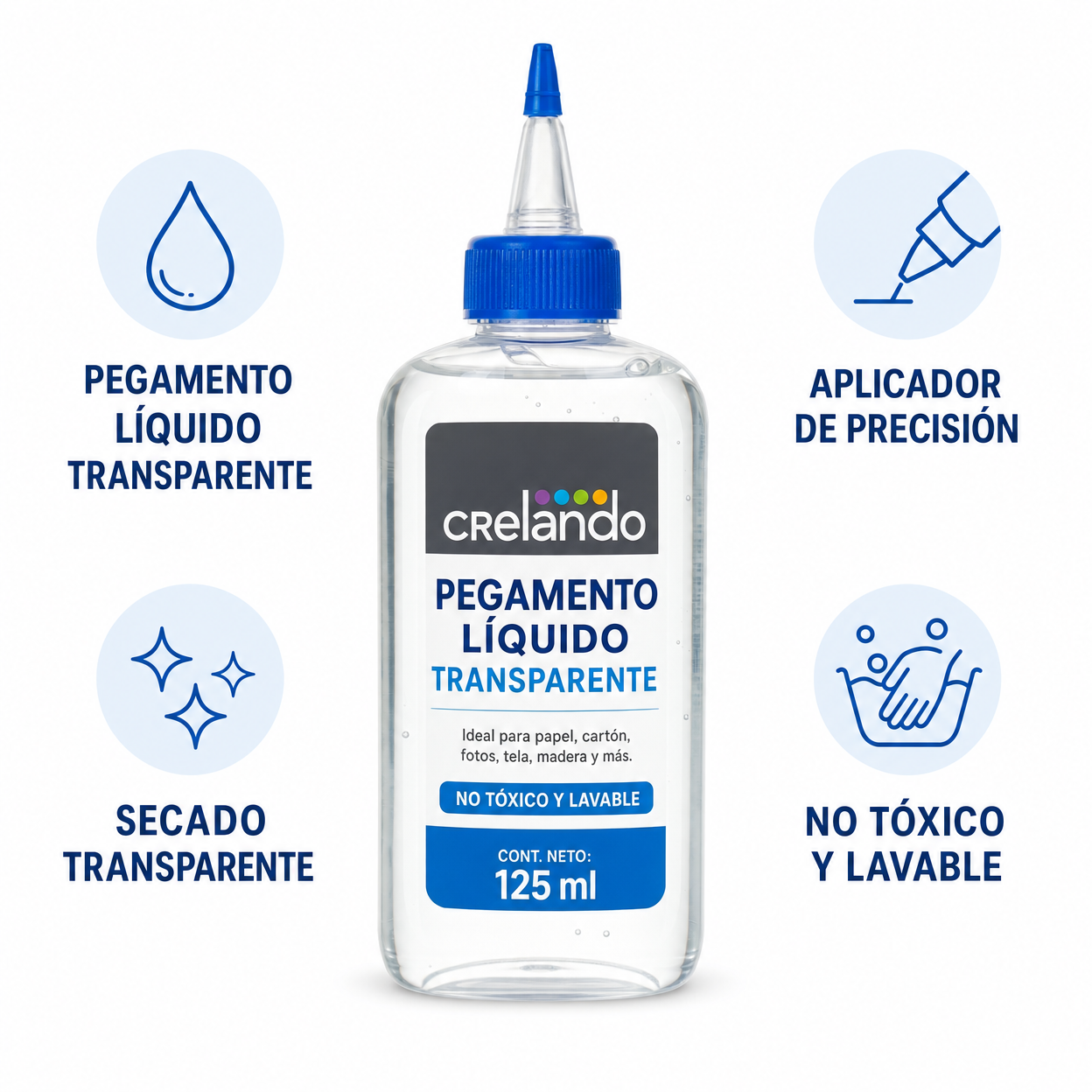 Pegamento Líquido Transparente Crelando