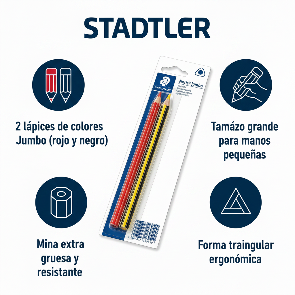 Lápices de Colores Jumbo Staedtler Noris Pack 2 uds