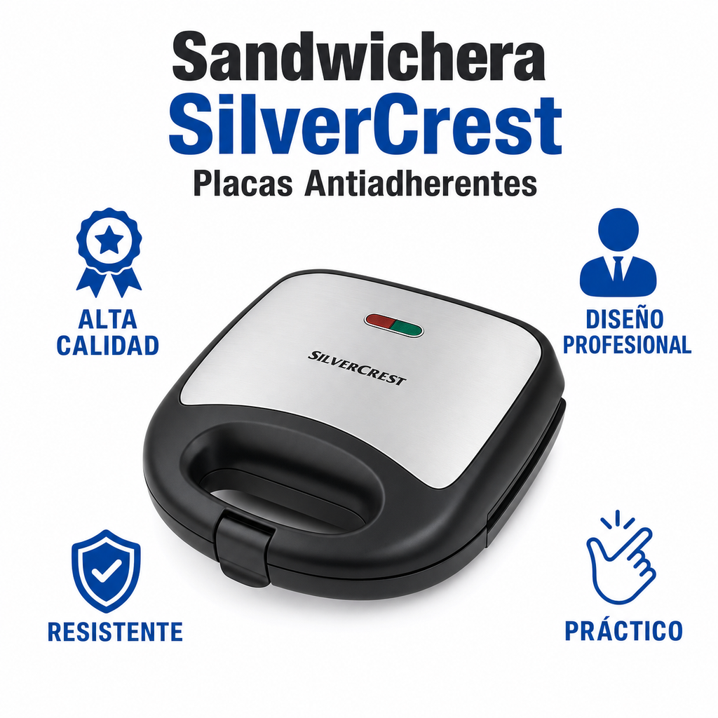 Sandwichera SilverCrest Placas Antiadherentes