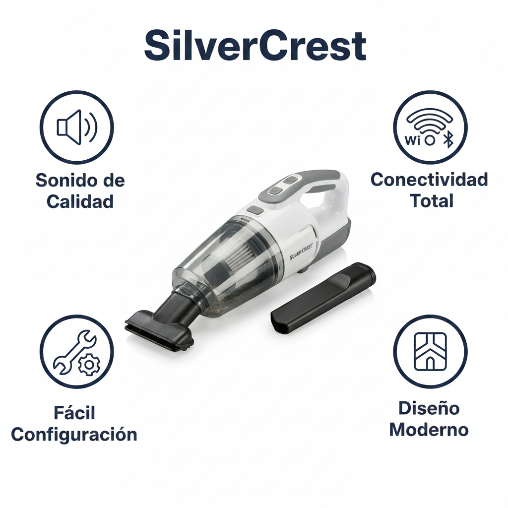 Aspiradora de Mano SilverCrest Inalámbrica Recargable