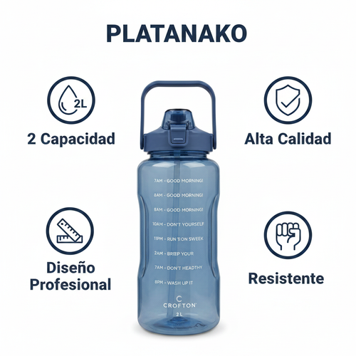 Botella Motivacional Crofton 2L Azul