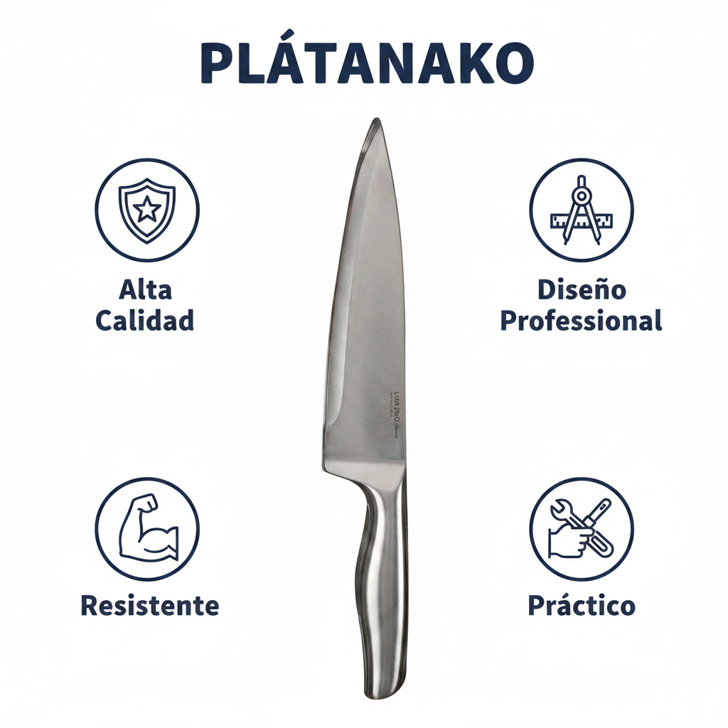 Cuchillo Chef Livarno Home Acero Inoxidable Completo
