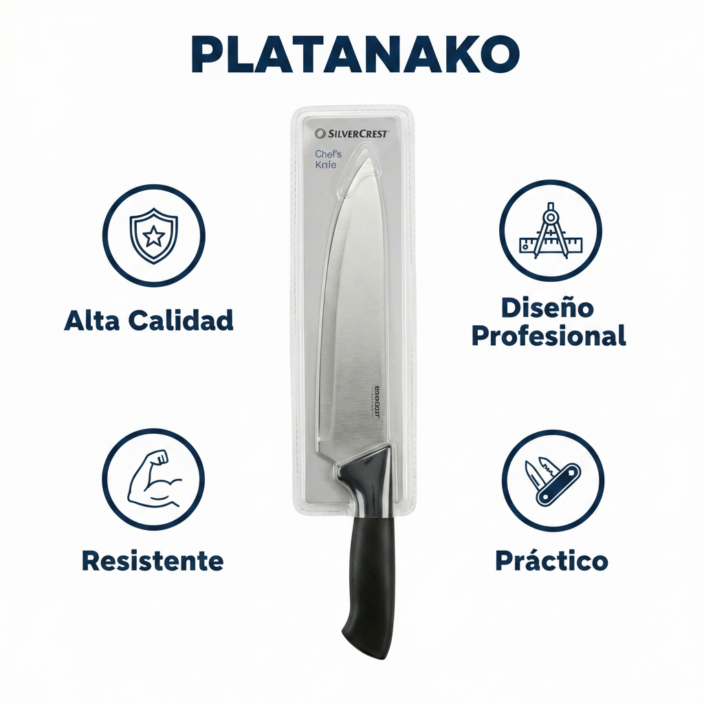 Cuchillo Chef SilverCrest en Blister