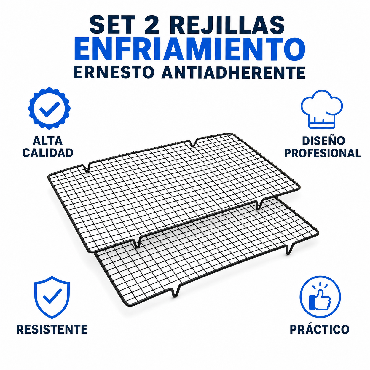 Set 2 Rejillas Enfriamiento Ernesto Antiadherente