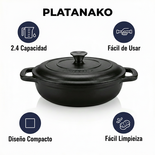 Cazuela Hierro Fundido SilverCrest 2.4L Negra