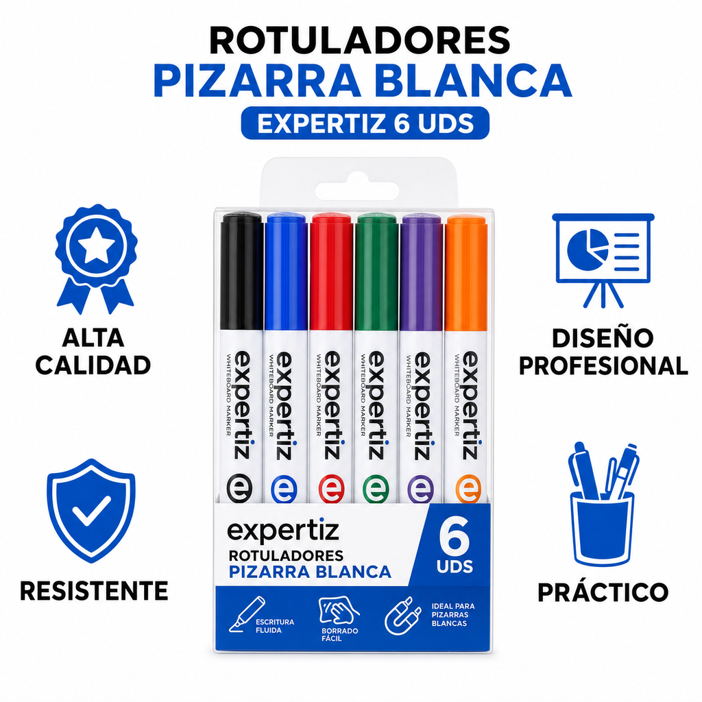 Rotuladores Pizarra Blanca Expertiz 6 uds