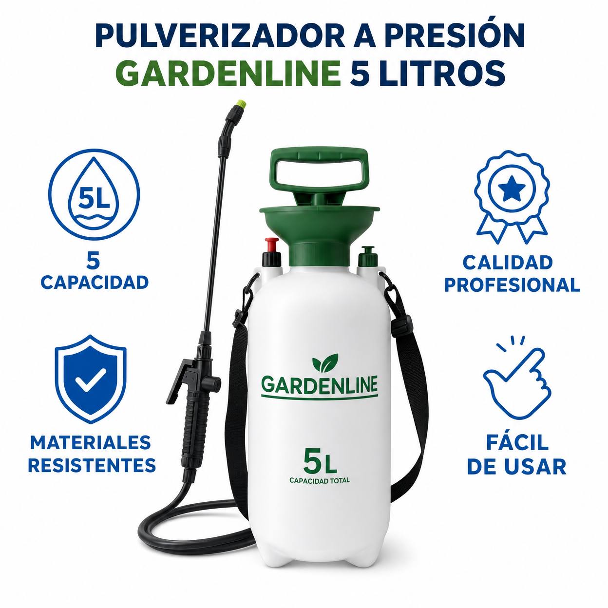 Pulverizador a Presión Gardenline 5 Litros