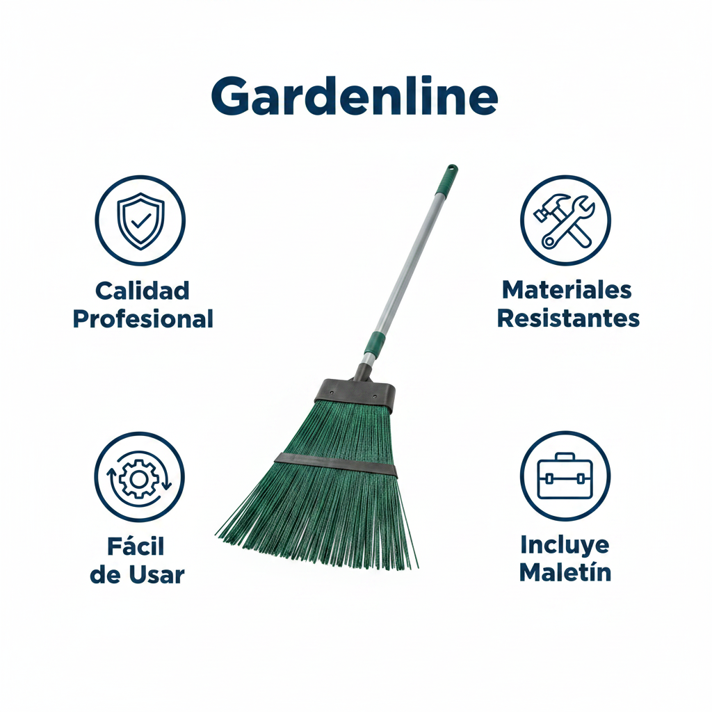 Escoba Exterior Gardenline Cerdas Resistentes