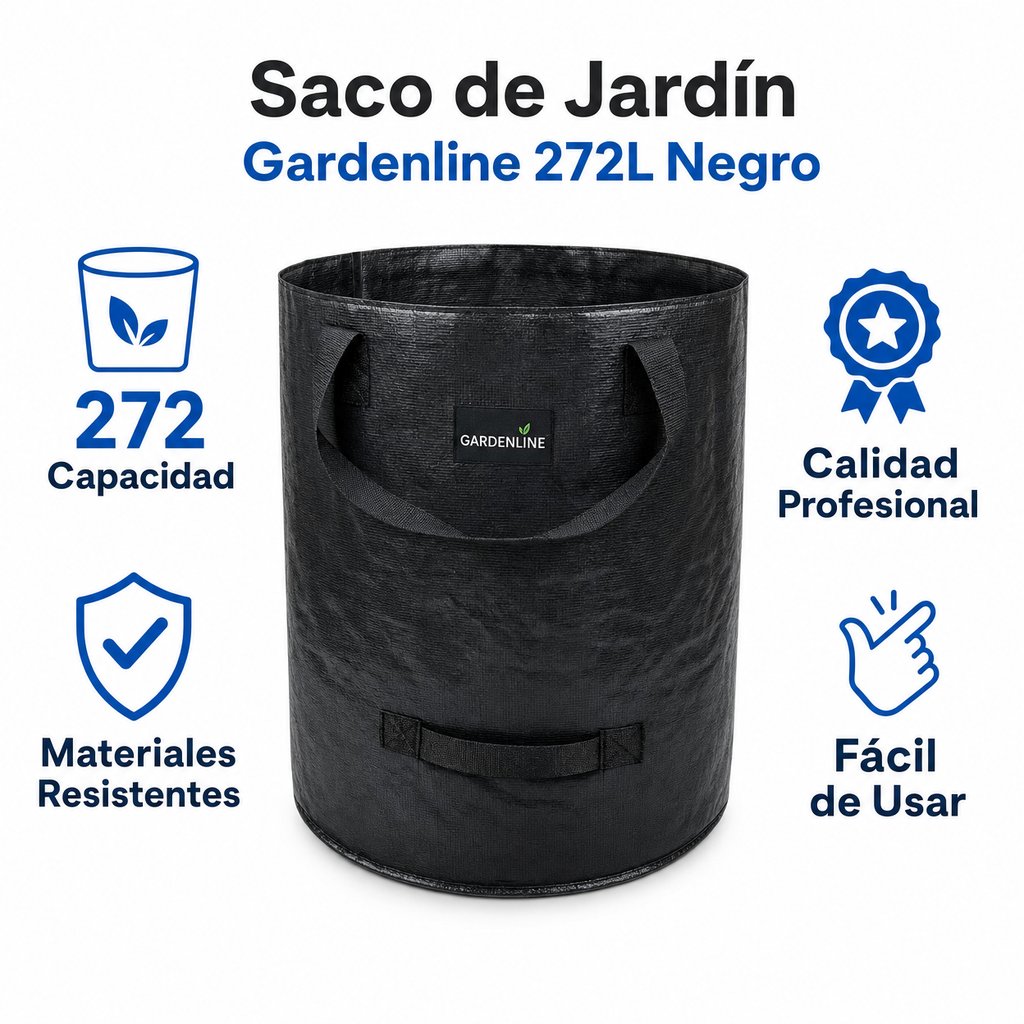 Saco de Jardín Gardenline 272L Negro