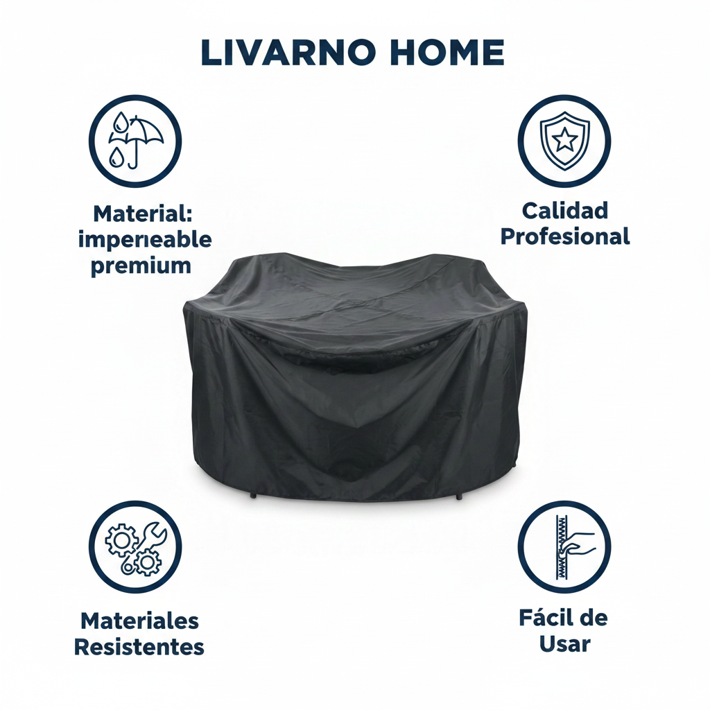 Funda Protección Muebles Jardín Livarno Home Redonda