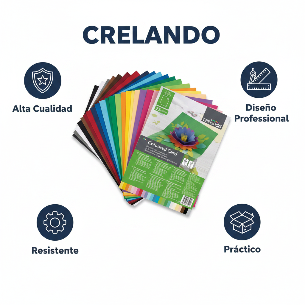 Cartulinas de Colores Crelando 25 Hojas 270g/m²