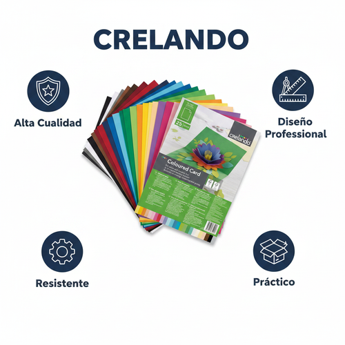 Cartulinas de Colores Crelando 25 Hojas 270g/m²
