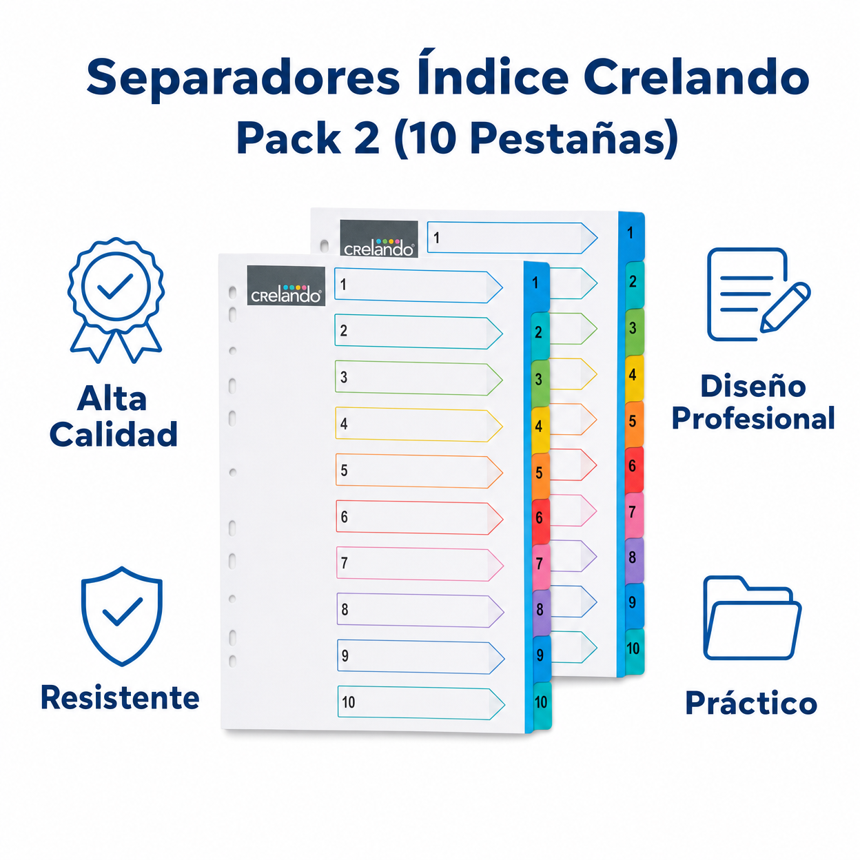 Separadores Índice Crelando Pack 2 (10 Pestañas)