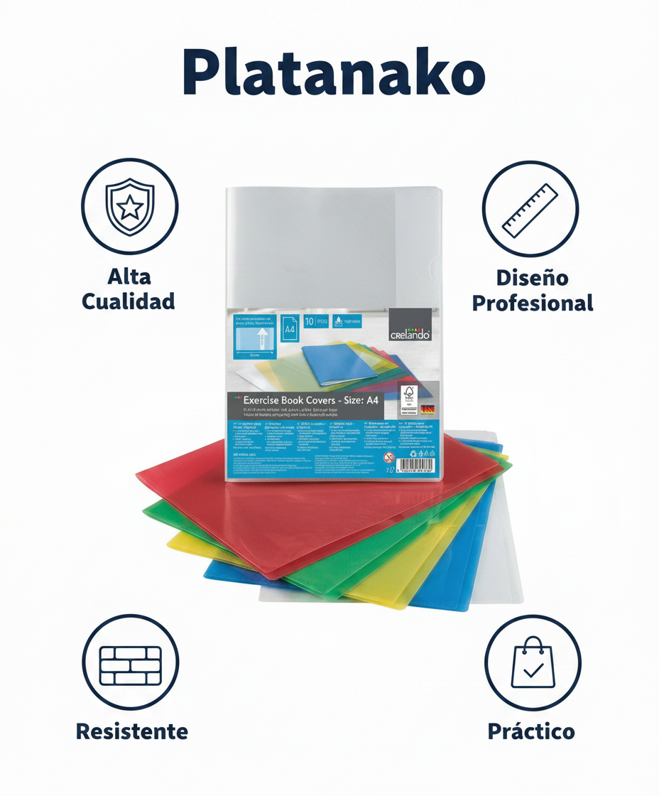 Forros Cuaderno A4 Crelando 10 uds 5 Colores