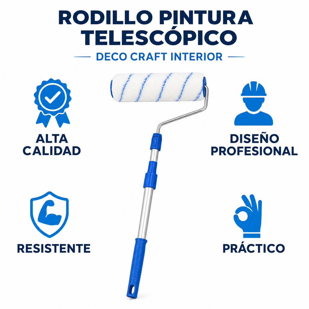 Rodillo Pintura Telescópico Deco Craft Interior