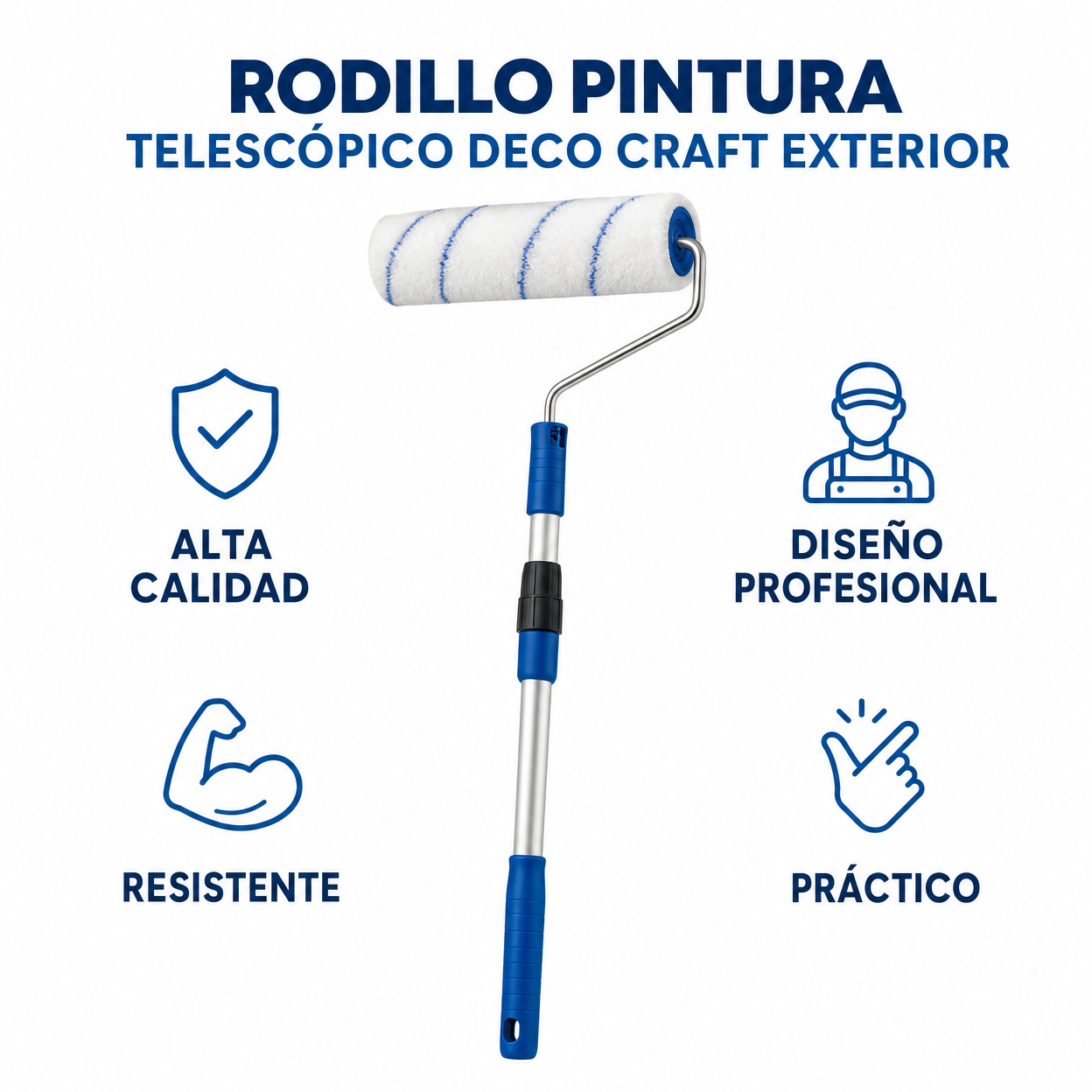 Rodillo Pintura Telescópico Deco Craft Exterior