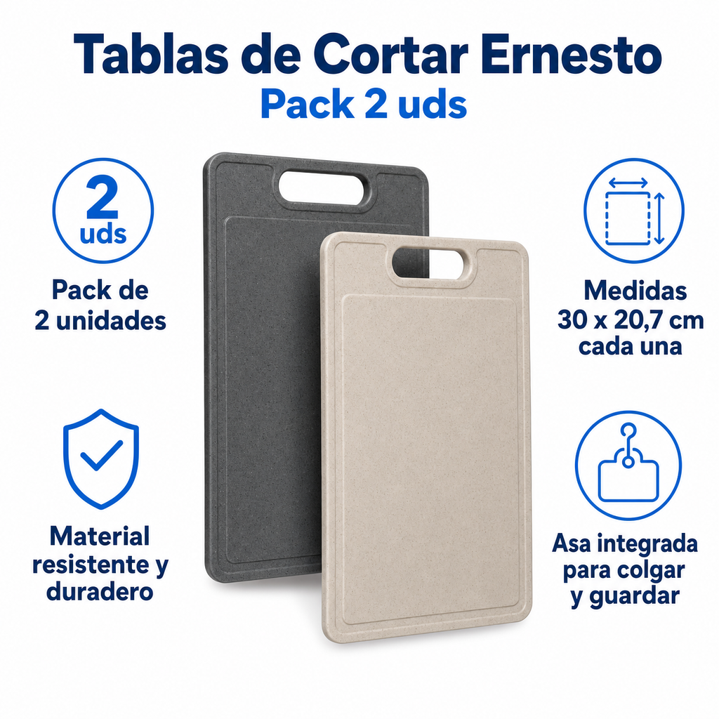 Tablas de Cortar Ernesto Pack 2 uds