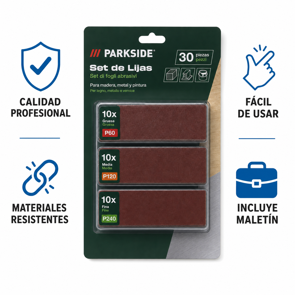 Set de Lijas Parkside