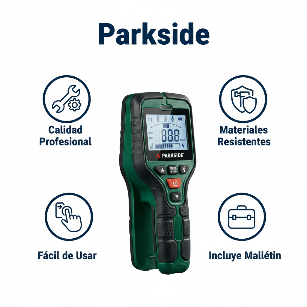 Detector de Metales y Cables Parkside