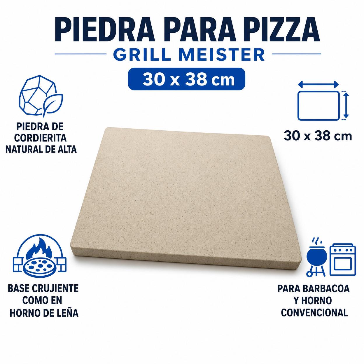 Piedra para Pizza Grill Meister 30x38cm