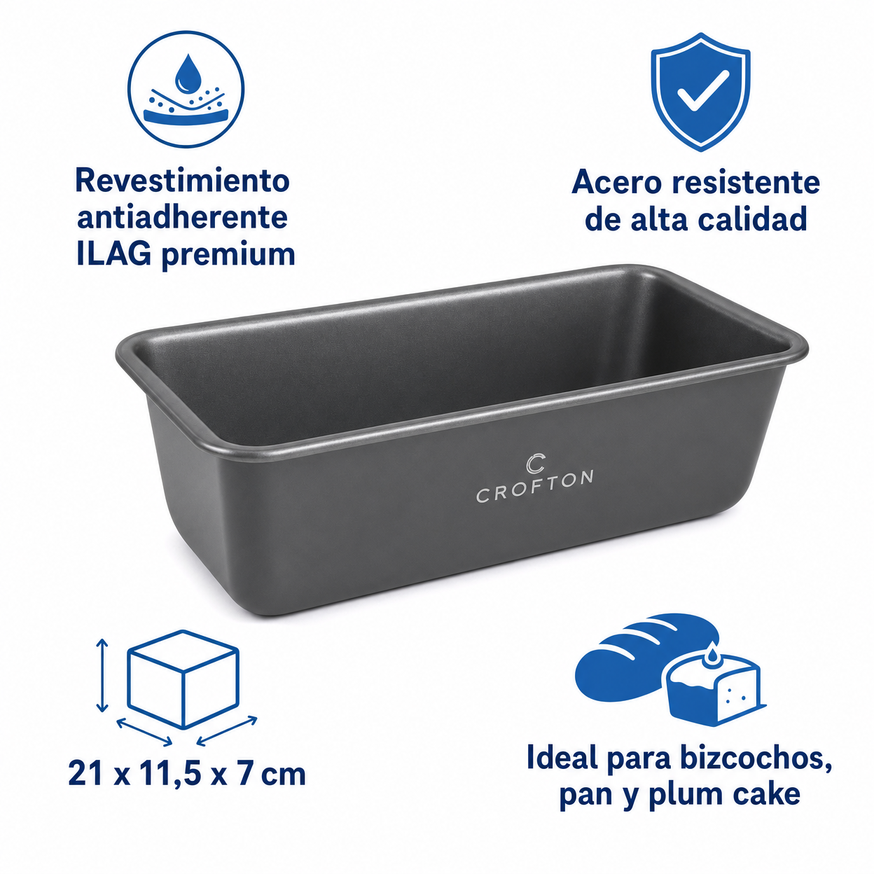 Molde para Bizcocho Rectangular Crofton