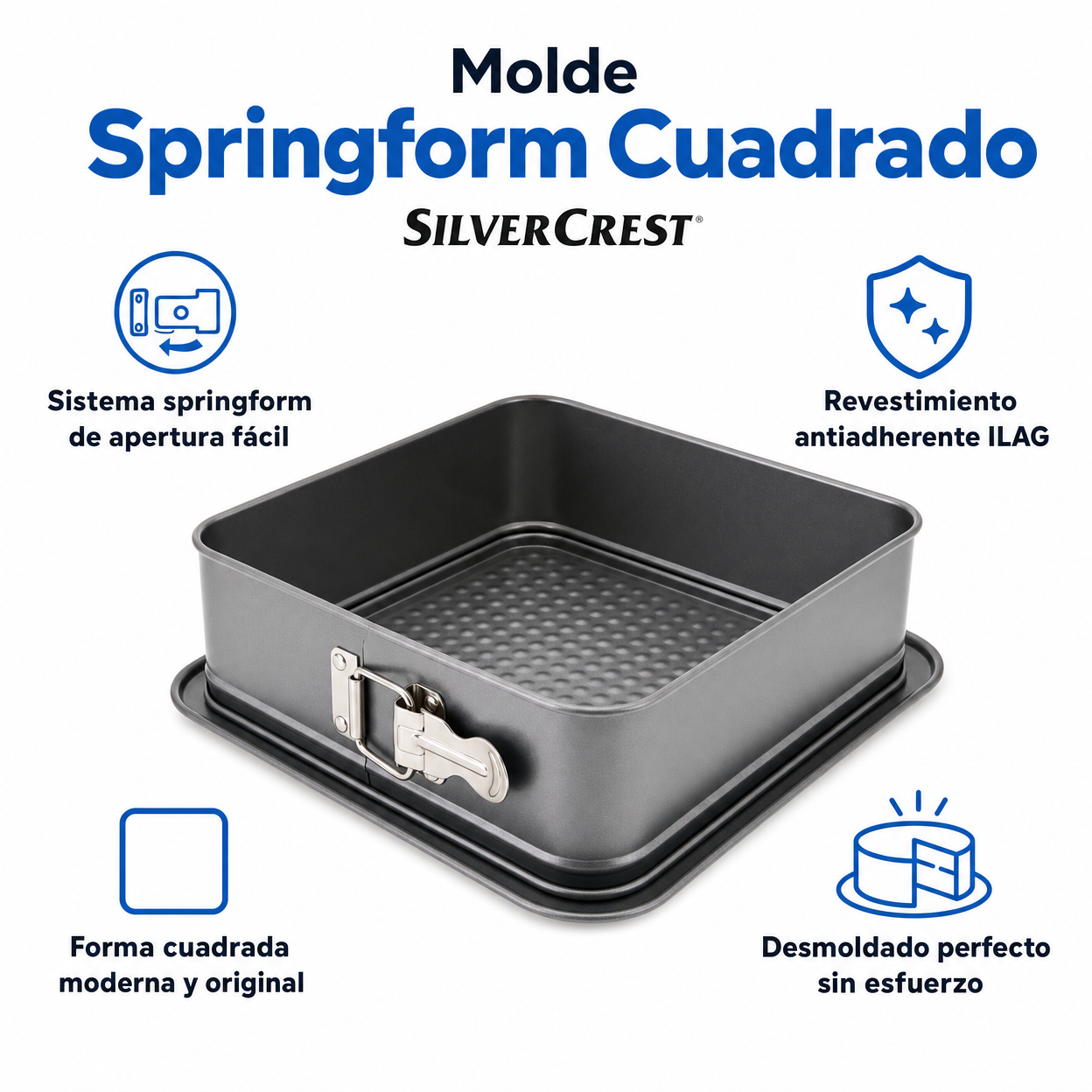 Molde Springform Cuadrado SilverCrest