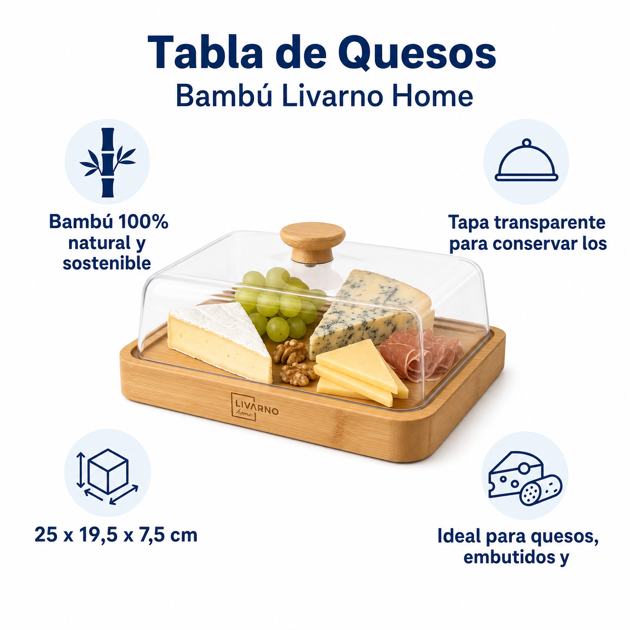 Tabla de Quesos Bambú Livarno Home