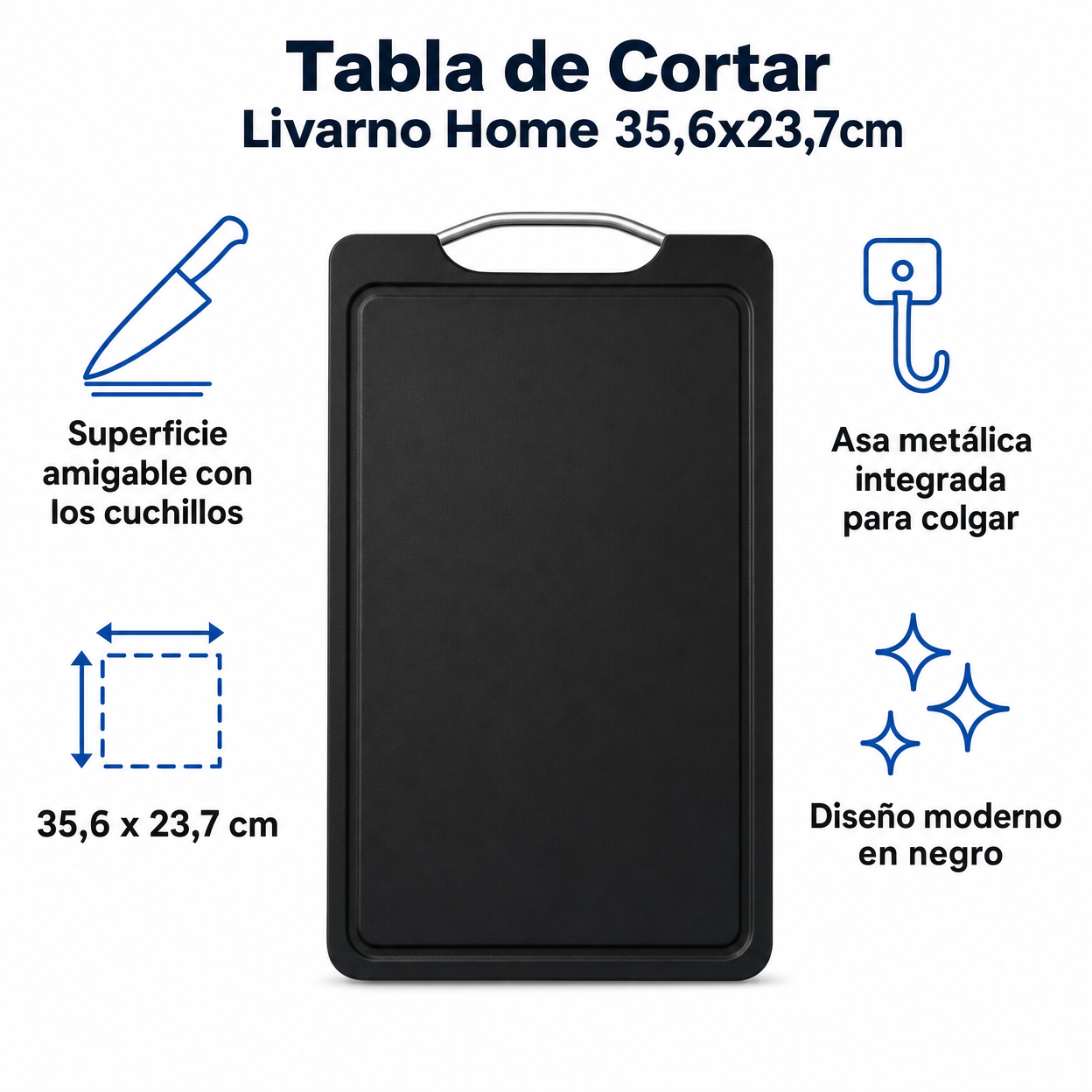 Tabla de Cortar Livarno Home 35,6x23,7cm