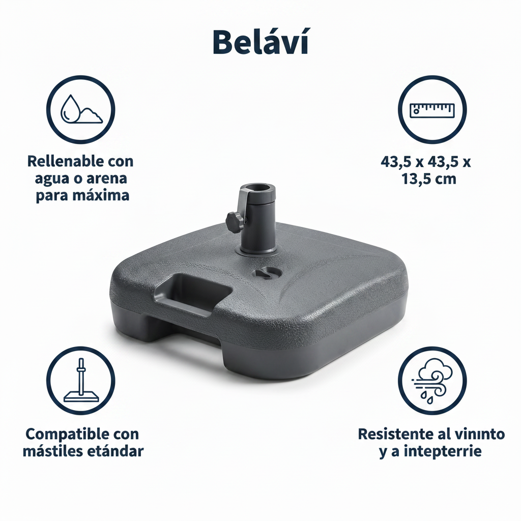 Base para Sombrilla Belavi 43,5x43,5cm