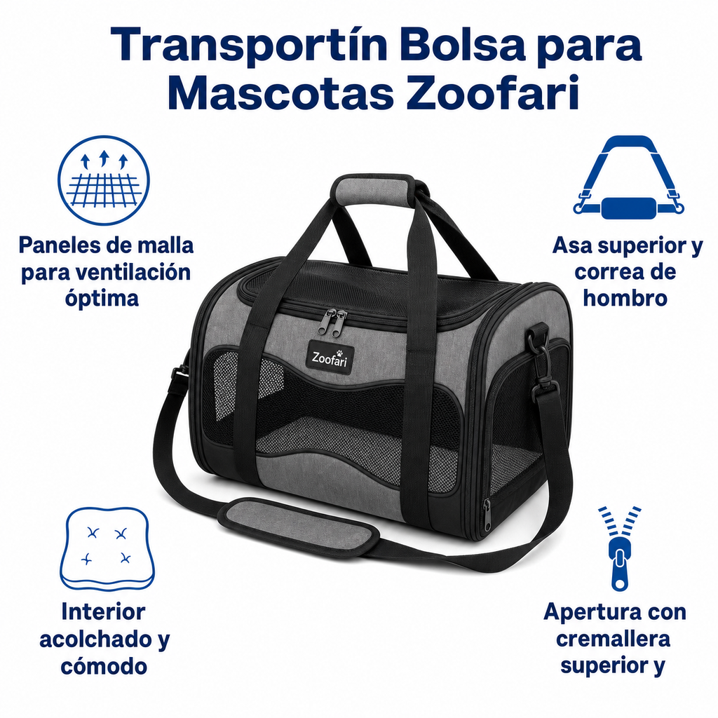 Transportín Bolsa para Mascotas Zoofari