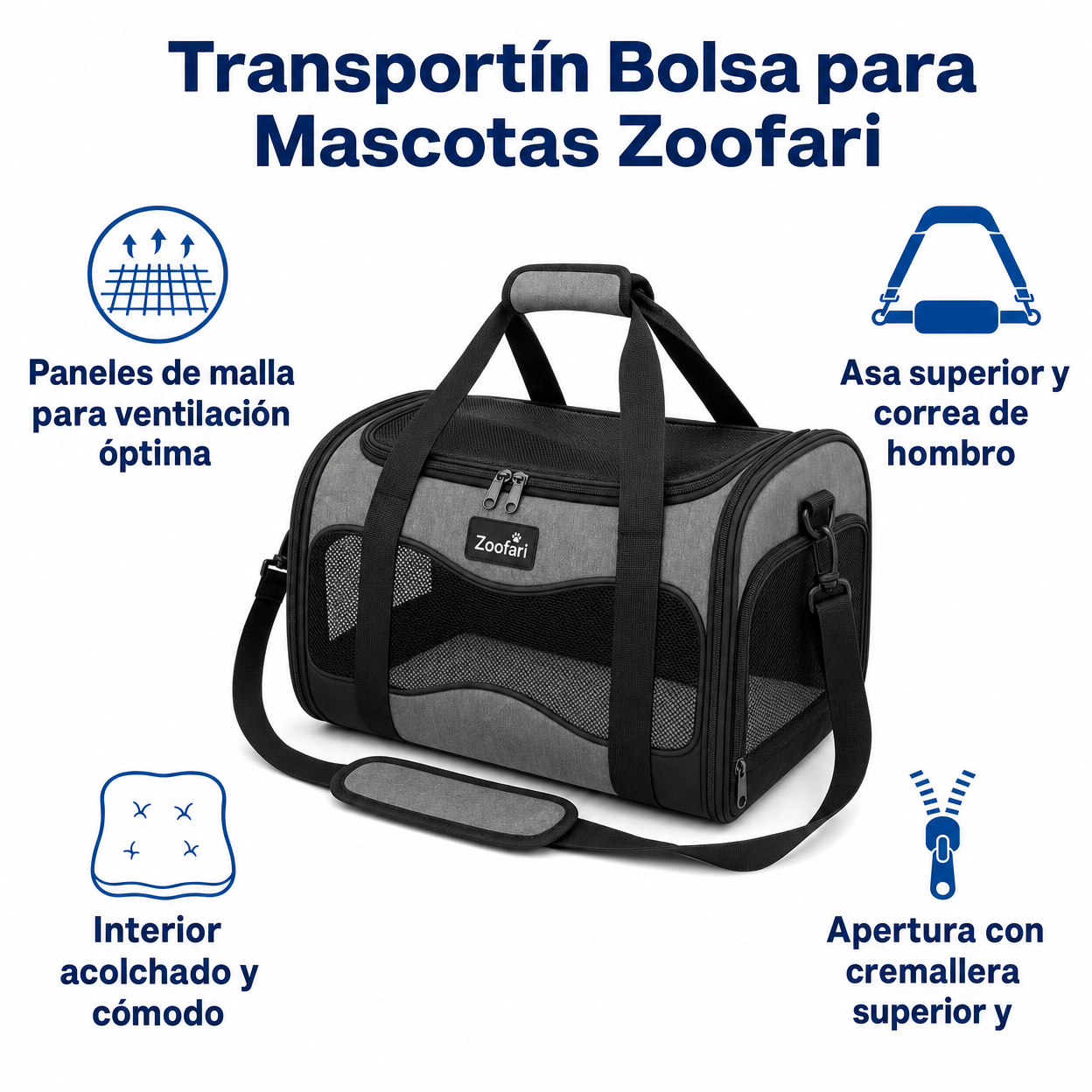Transportín Bolsa para Mascotas Zoofari