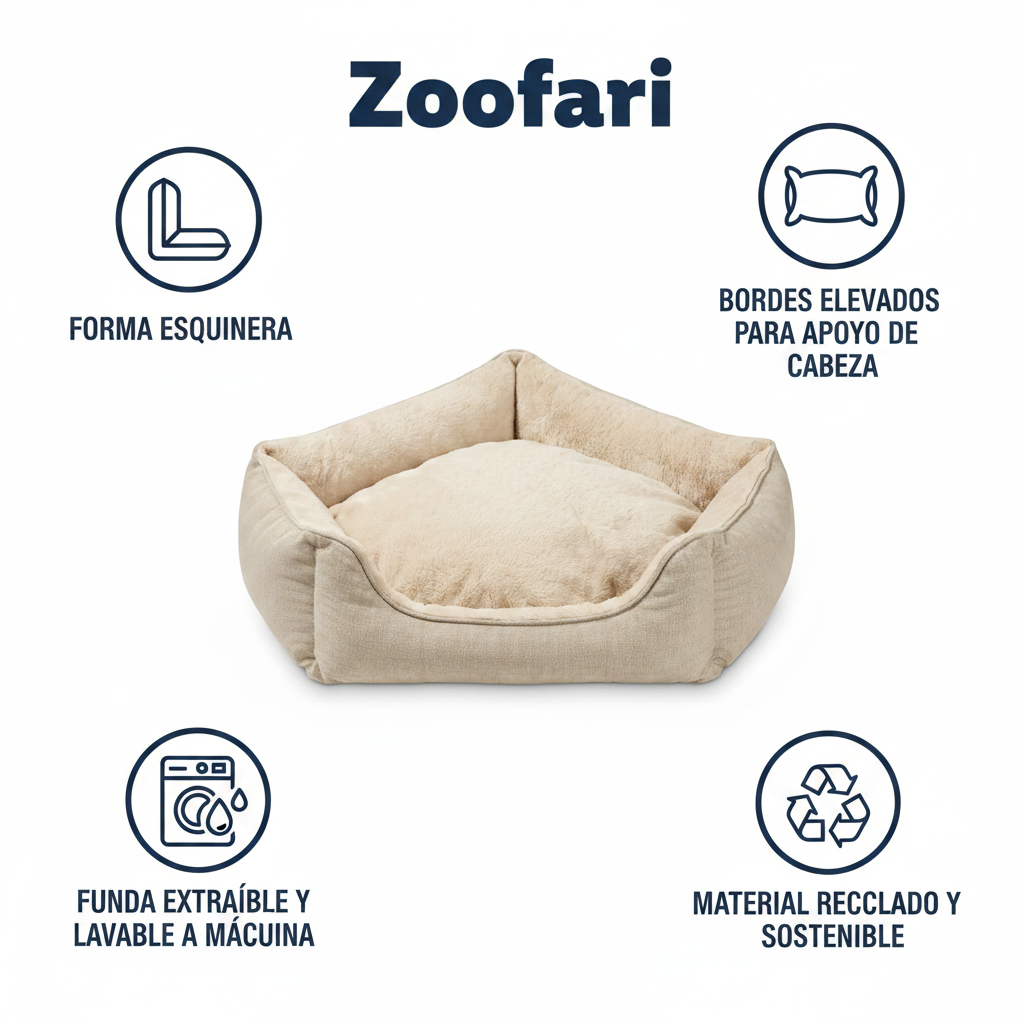 Cama Esquinera para Perro Zoofari