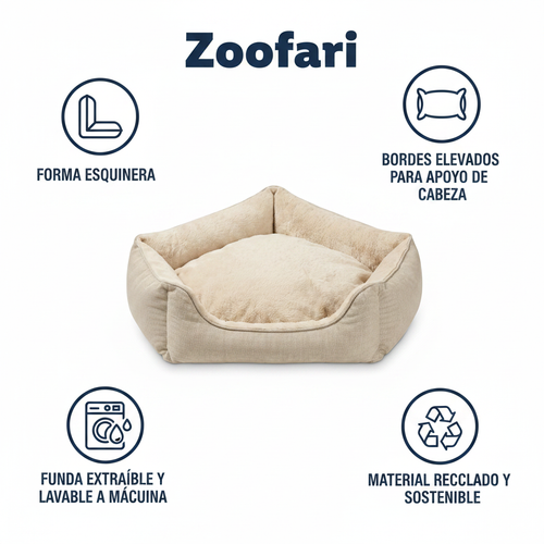 Cama Esquinera para Perro Zoofari