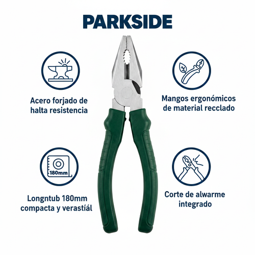 Alicates Universales Parkside 180mm