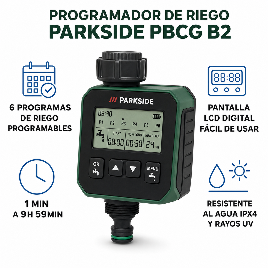 Programador de Riego Parkside PBCG B2