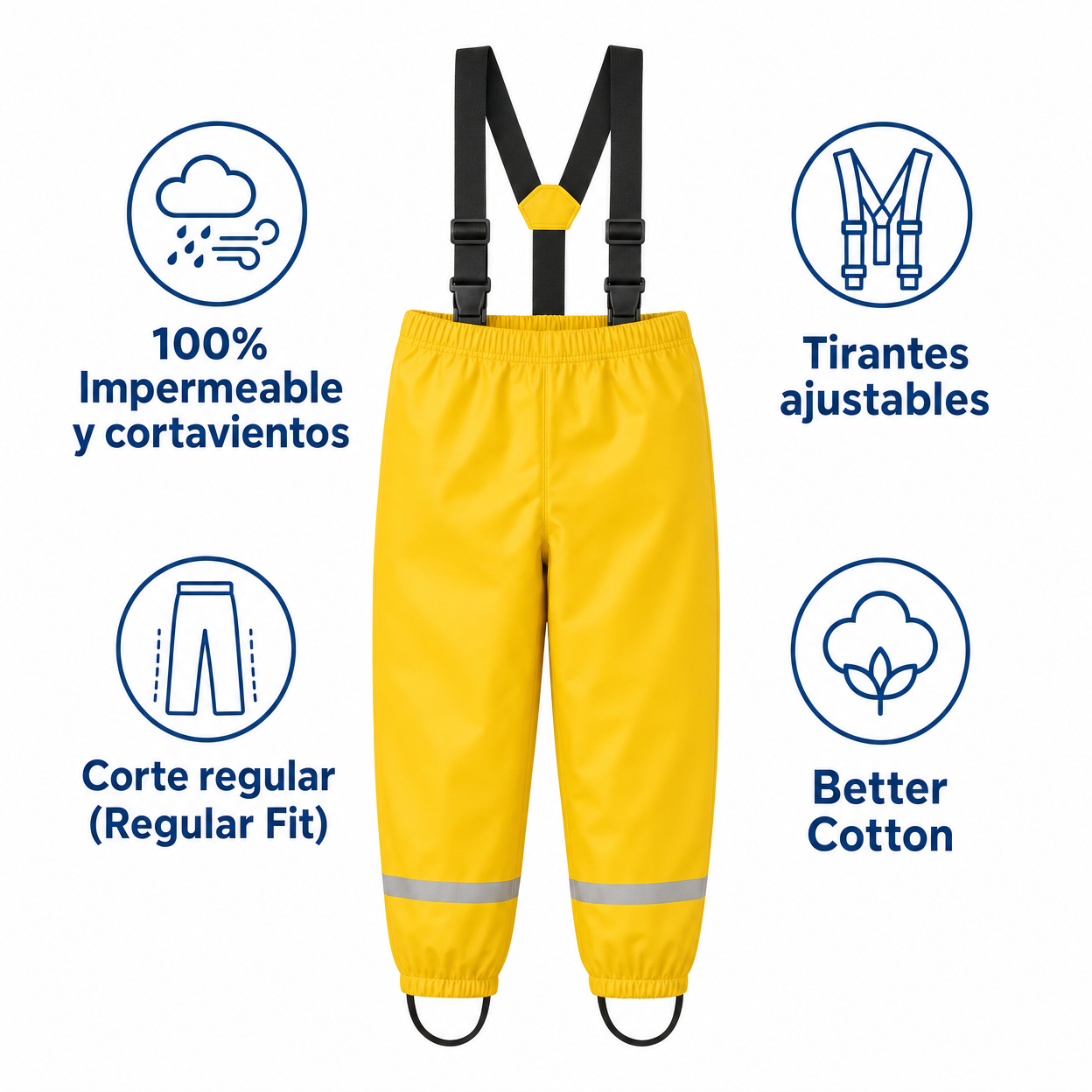 Pantalón Impermeable Amarillo Infantil L&D