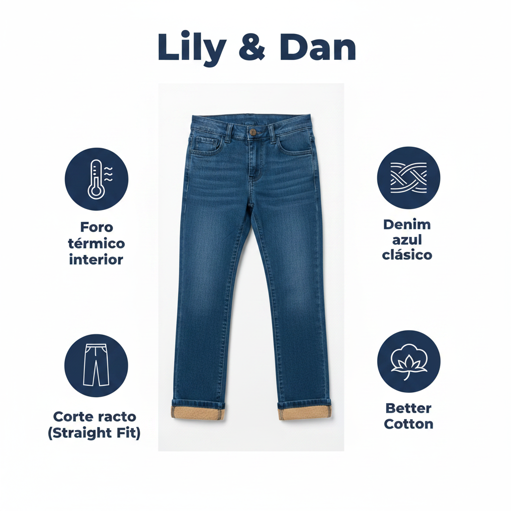Jeans Thermo Denim Azul Infantil L&D