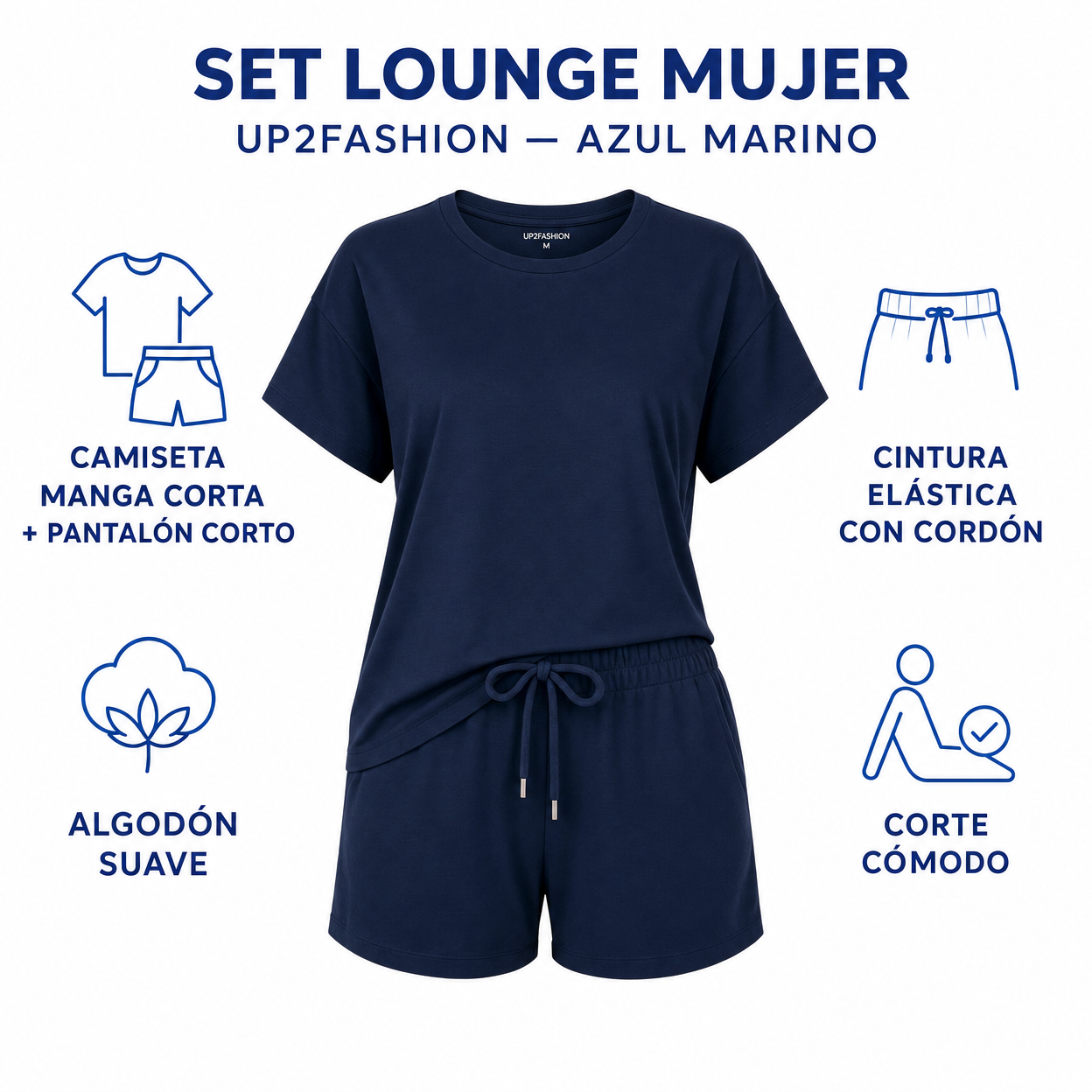 Set Lounge Mujer Up2Fashion — Azul Marino