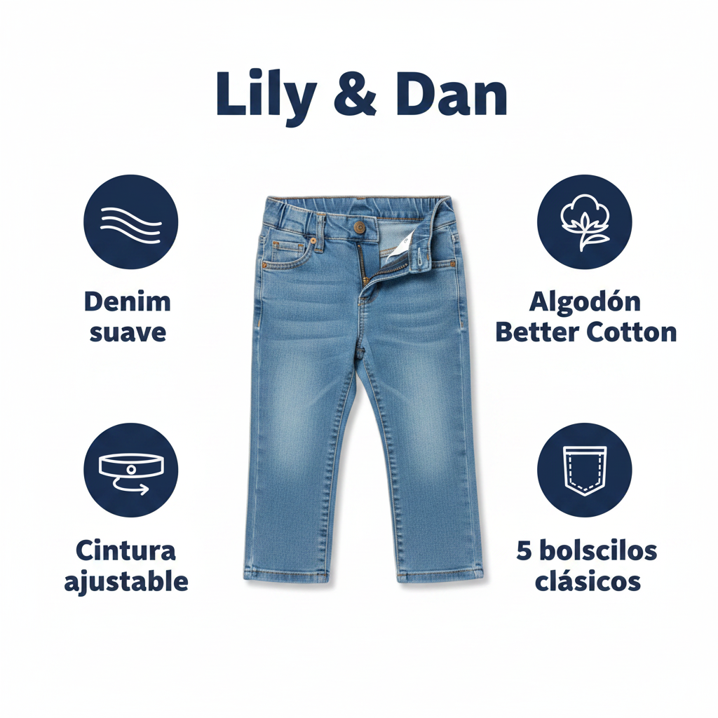 Jeans Infantil Lily & Dan — Azul Claro
