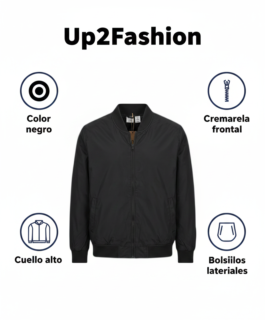 Chaqueta Hombre Up2Fashion — Negro