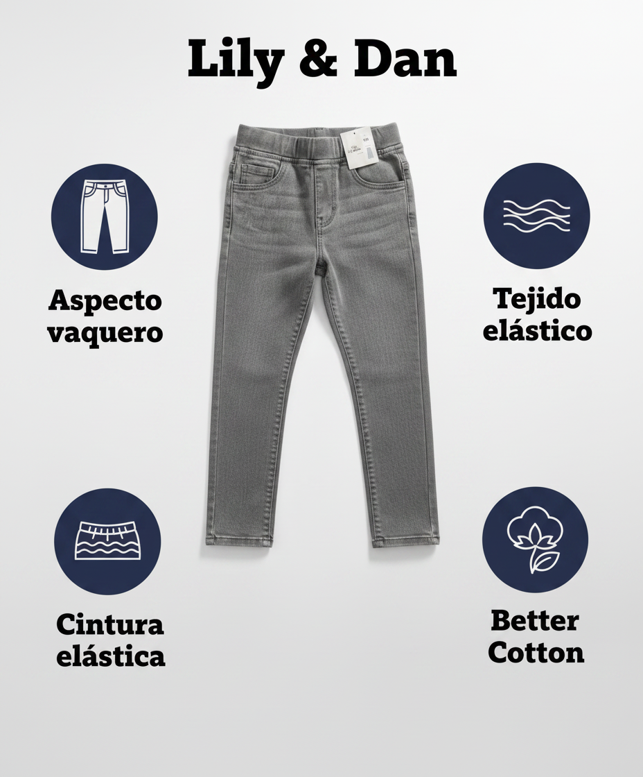 Jeggings Infantil Lily & Dan — Gris